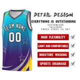 Custom Personalized Gradient Star Graffiti Pattern Sports Uniform Basketball Jersey Text Logo Number