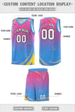 Custom Personalized Gradient Star Graffiti Pattern Sports Uniform Basketball Jersey Text Logo Number