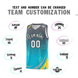 Custom Personalized Gradient Star Graffiti Pattern Sports Uniform Basketball Jersey Text Logo Number
