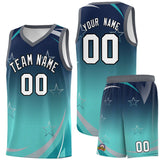 Custom Personalized Gradient Star Graffiti Pattern Sports Uniform Basketball Jersey Add Logo Number