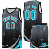 Custom Personalized Gradient Star Graffiti Pattern Sports Uniform Basketball Jersey Add Logo Number