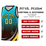 Custom Personalized Gradient Star Graffiti Pattern Sports Uniform Basketball Jersey Text Logo Number