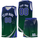 Custom Personalized Gradient Star Graffiti Pattern Sports Uniform Basketball Jersey Text Logo Number