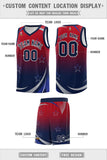 Custom Personalized Gradient Star Graffiti Pattern Sports Uniform Basketball Jersey Text Logo Number