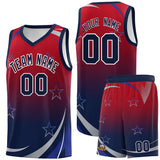 Custom Personalized Gradient Star Graffiti Pattern Sports Uniform Basketball Jersey Text Logo Number