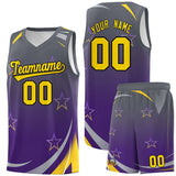 Custom Tank Top Gradient Star Graffiti Pattern Sports Uniform Basketball Jersey For Adult