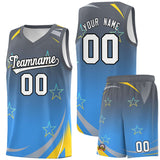 Custom Tank Top Gradient Star Graffiti Pattern Sports Uniform Basketball Jersey For Adult