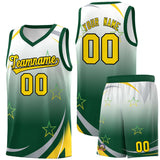 Custom Tank Top Gradient Star Graffiti Pattern Sports Uniform Basketball Jersey For Adult