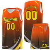 Custom Tank Top Gradient Star Graffiti Pattern Sports Uniform Basketball Jersey For Youth