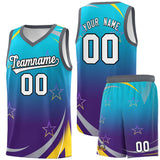 Custom Tank Top Gradient Star Graffiti Pattern Sports Uniform Basketball Jersey For Youth