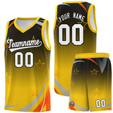 Custom Tank Top Gradient Star Graffiti Pattern Sports Uniform Basketball Jersey For Adult