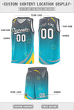 Custom Tank Top Gradient Star Graffiti Pattern Sports Uniform Basketball Jersey For Youth