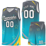 Custom Tank Top Gradient Star Graffiti Pattern Sports Uniform Basketball Jersey For Youth