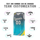 Custom Tank Top Gradient Star Graffiti Pattern Sports Uniform Basketball Jersey For Youth