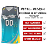 Custom Tank Top Gradient Star Graffiti Pattern Sports Uniform Basketball Jersey For Youth