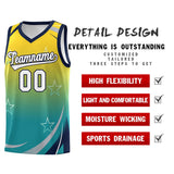 Custom Tank Top Gradient Star Graffiti Pattern Sports Uniform Basketball Jersey For Adult