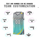Custom Tank Top Gradient Star Graffiti Pattern Sports Uniform Basketball Jersey For Adult