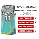 Custom Tank Top Gradient Star Graffiti Pattern Sports Uniform Basketball Jersey For Adult