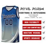 Custom Tank Top Gradient Star Graffiti Pattern Sports Uniform Basketball Jersey For Youth
