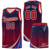 Custom Tank Top Gradient Star Graffiti Pattern Sports Uniform Basketball Jersey For Youth