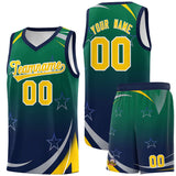 Custom Tank Top Gradient Star Graffiti Pattern Sports Uniform Basketball Jersey For Unisex