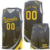 Custom Tank Top Gradient Star Graffiti Pattern Sports Uniform Basketball Jersey For Youth