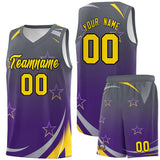 Custom Traditional Gradient Star Graffiti Pattern Sports Uniform Basketball Jersey Printed Logo Number