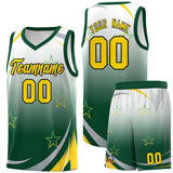 Custom Traditional Gradient Star Graffiti Pattern Sports Uniform Basketball Jersey Printed Logo Number