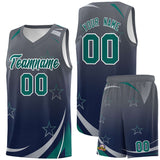 Custom Traditional Gradient Star Graffiti Pattern Sports Uniform Basketball Jersey Text Logo Number
