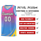 Custom Traditional Gradient Star Graffiti Pattern Sports Uniform Basketball Jersey Text Logo Number