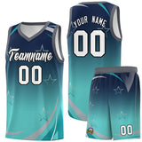 Custom Traditional Gradient Star Graffiti Pattern Sports Uniform Basketball Jersey Add Logo Number