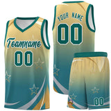 Custom Traditional Gradient Star Graffiti Pattern Sports Uniform Basketball Jersey Printed Logo Number