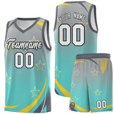 Custom Traditional Gradient Star Graffiti Pattern Sports Uniform Basketball Jersey Printed Logo Number