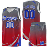Custom Traditional Gradient Star Graffiti Pattern Sports Uniform Basketball Jersey Printed Logo Number