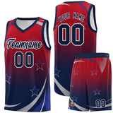 Custom Traditional Gradient Star Graffiti Pattern Sports Uniform Basketball Jersey Text Logo Number