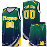 Custom Traditional Gradient Star Graffiti Pattern Sports Uniform Basketball Jersey Add Logo Number