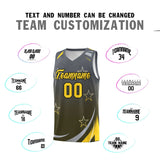 Custom Traditional Gradient Star Graffiti Pattern Sports Uniform Basketball Jersey Text Logo Number