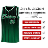 Custom Black Green Gradient Fashion Sets Sports Stripe Uniform Basketball Jersey