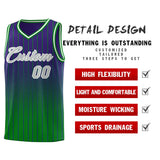 Custom Purple Green Gradient Fashion Sets Sports Stripe Uniform Basketball Jersey