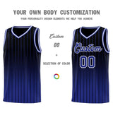 Custom Black Royal Gradient Fashion Sets Sports Stripe Uniform Basketball Jersey
