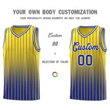 Custom Gold Royal Gradient Fashion Sets Sports Stripe Uniform Basketball Jersey