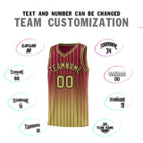 Custom Crimson Old Gold Gradient Fashion Sets Sports Stripe Uniform Basketball Jersey