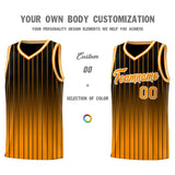 Custom Black Orange Gradient Fashion Sets Sports Stripe Uniform Basketball Jersey