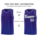 Custom Purple Royal Gradient Fashion Sets Sports Stripe Uniform Basketball Jersey