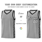 Custom Dark Gray Black Personalized Indians Pattern Sets Sports Uniform Basketball Jersey