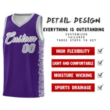Custom Purple Gray Personalized Indians Pattern Sets Sports Uniform Basketball Jersey
