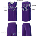Custom Purple Navy Personalized Indians Pattern Sets Sports Uniform Basketball Jersey