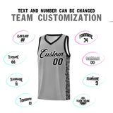 Custom Gray Black Personalized Indians Pattern Sets Sports Uniform Basketball Jersey