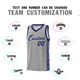 Custom Gray Royal Personalized Indians Pattern Sets Sports Uniform Basketball Jersey