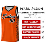 Custom Orange Black Personalized Indians Pattern Sets Sports Uniform Basketball Jersey